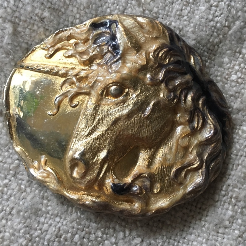 Vintage unicorn belt buckle